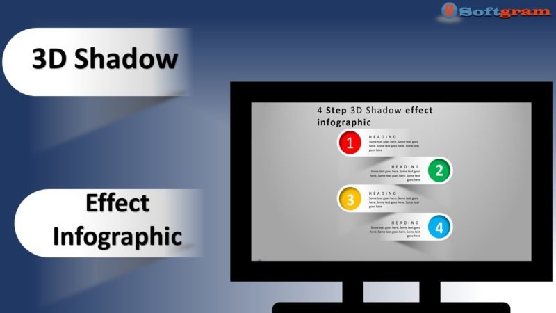3D Shadow effect Infographic PowerPoint