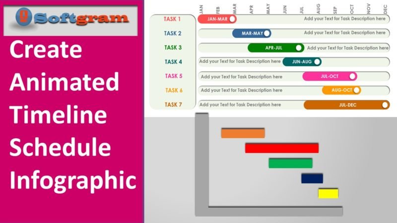 Create Animated Timeline schedule infographic