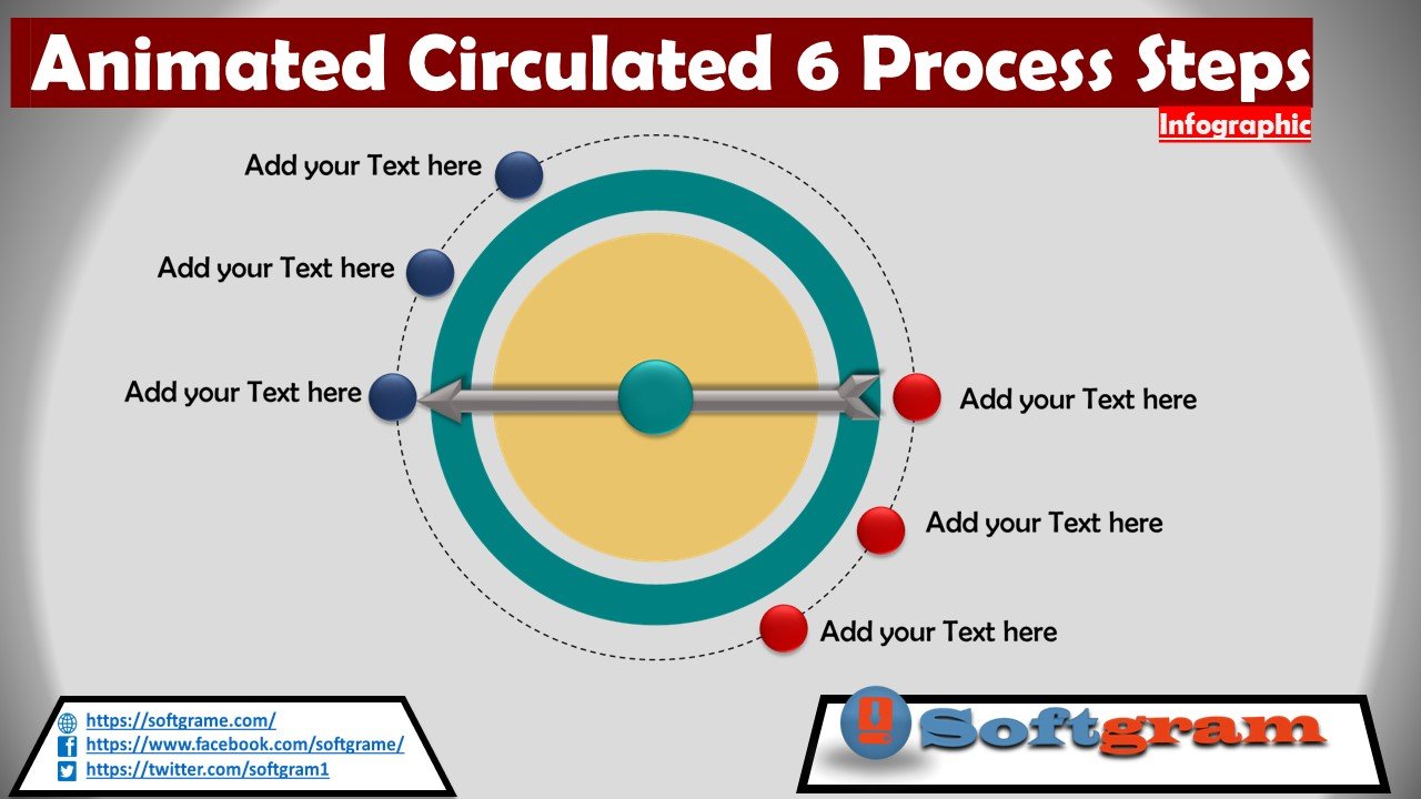 Animated Circulated 6 Process Steps Infographic