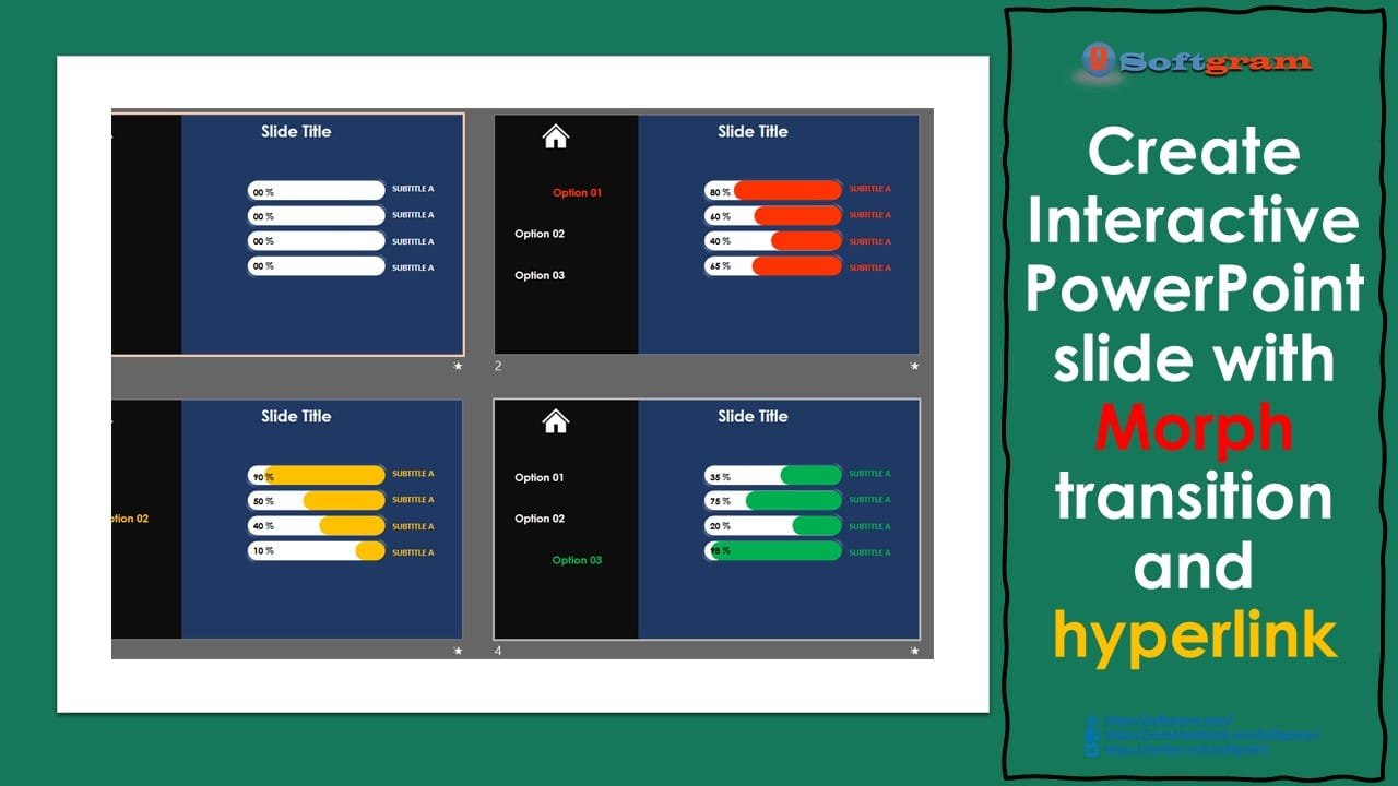 Create Interactive PowerPoint slide with Morph transition and hyperlink