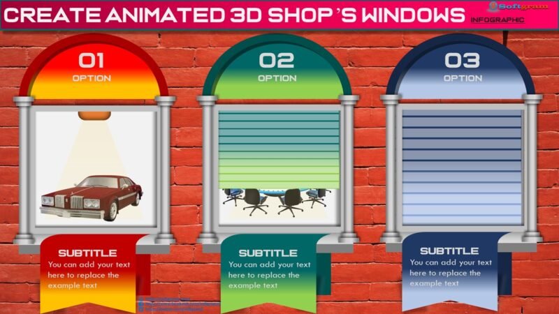 Create Animated 3D Shop’s Windows Infographic