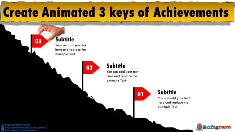 Create Animated 3 Keys of Achievements