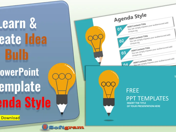 Learn & Create Idea Bulb PowerPoint Template free download